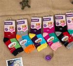 2015 Korean popular christmas santa claus design cosy cotton winter dress socks