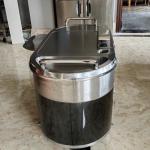 Gas Mobile Teppanyaki Grill Table Stainless Steel Hibachi Grill Table