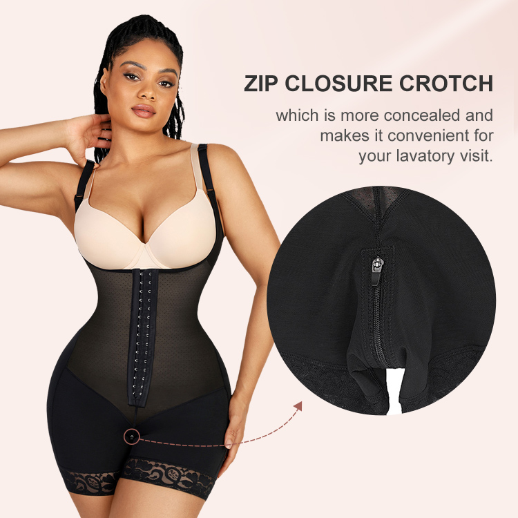 Breathable Latex Open Bust Tummy Control Butt Lifter Shorts Shapewear For Women 0.4kg