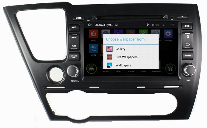 Ouchuangbo Auto Video Stereo System for Honda Civic Saloon 2014 GPS Navigation iPod USB An