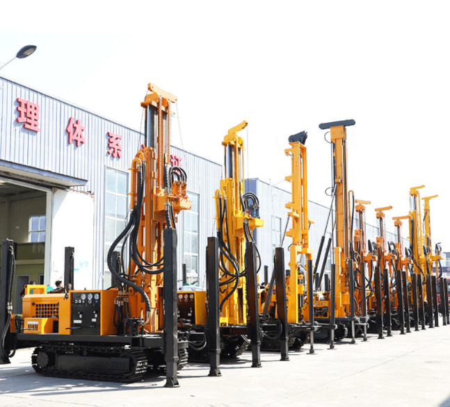 High Efficiency Crawler Drill Rig 260 Meters Deep Water Borehole