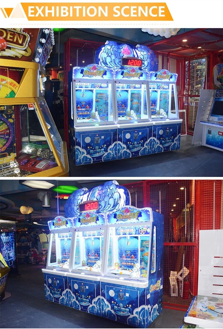 Ocean Elf Video Redemption Arcade Machines Coin Operated Pearl Fisher Ball Pusher