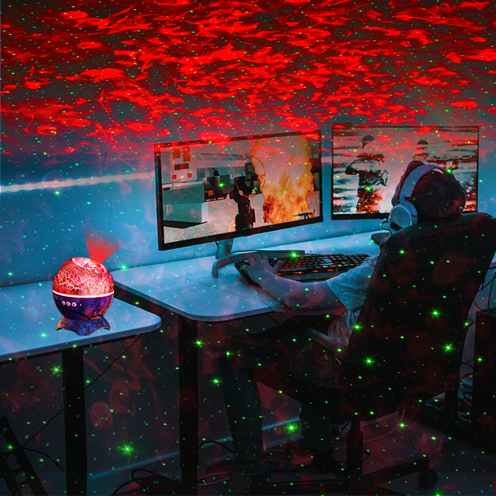 ABS PC Nebula Dinosaur Egg Star Projector With Remote And Timer