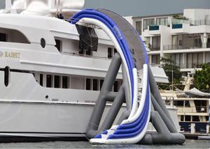 China Commercial Grade Inflatable Water Slide , Inflatable Yacht Ship Slide For Water Sport wholesale