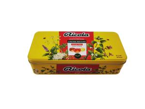 China Wholesale CMYK Printed Candy Metal Tin Container with Recyclable Tinplate wholesale