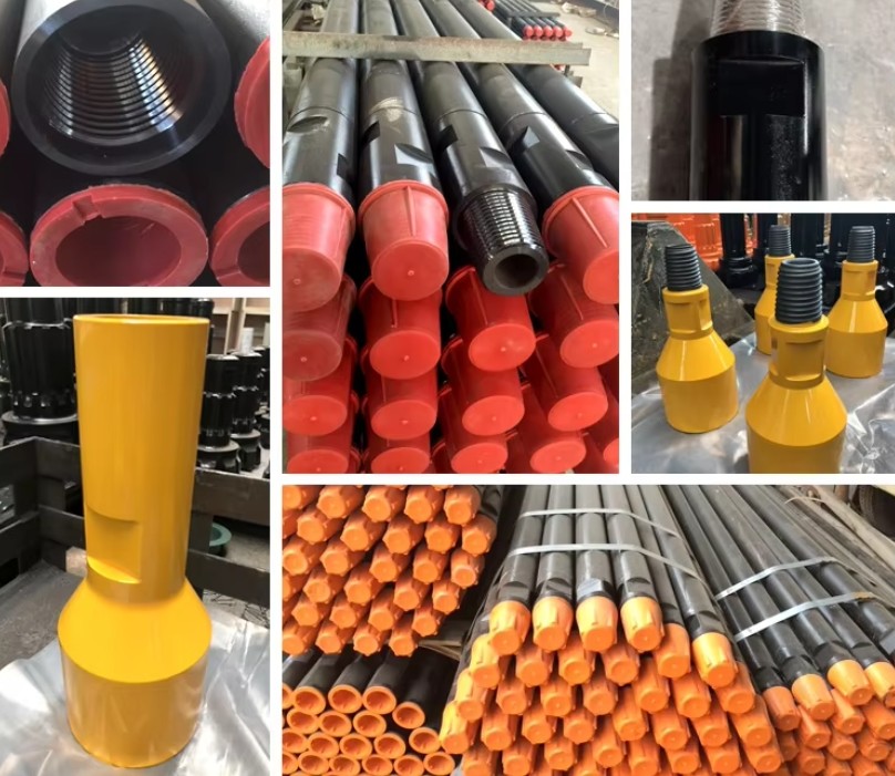 Friction Welding DTH Drill Pipe / Rods 76,89,102,114mm For Rock Blasting And Water Well
