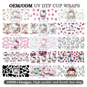 China Imaiwill Custom MOQ High Quality Fashion Transfer Label Transparent Film UV DTF Glass Jar Packaging Transfer Cartoon wholesale