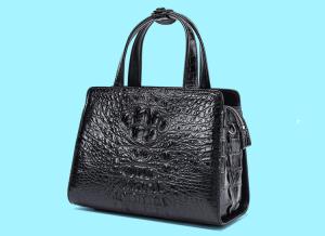 China New zipper large capacity women's crocodile leather handbag for lady wholesale