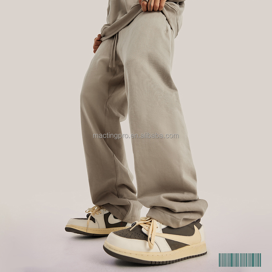 Custom Men's Streetwear Jogger Pants Trousers with Breathable Fabric and Wide Leg Fit
