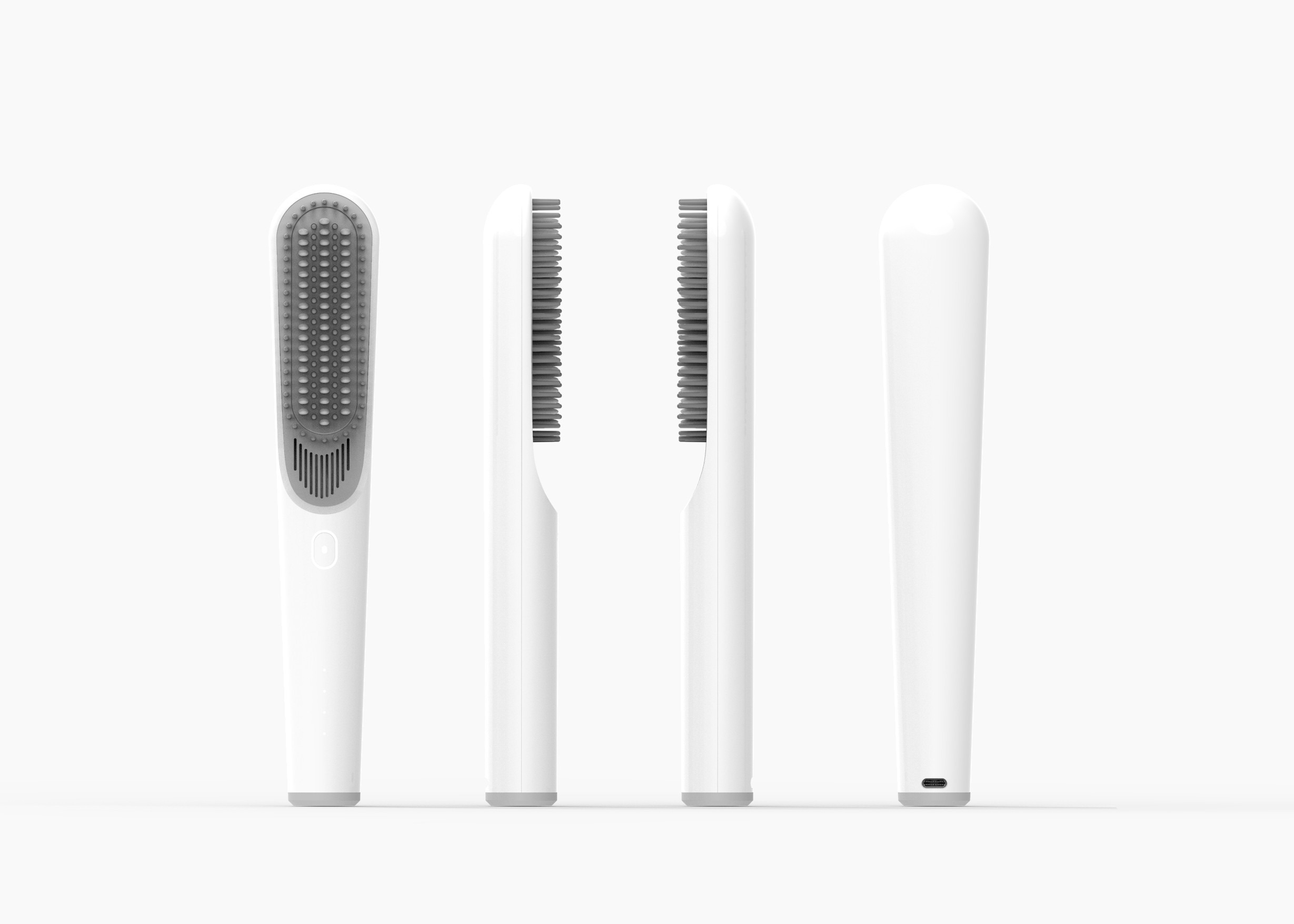 PET Handle Rechargeable Wireless Hair Straightener Brush