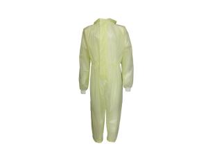 China PP+PE 50GSM Breathable Waterproof Anti-static Disposable Medical Clothing Polyester Thread Rib-knitted Cuffs&amp;Ankles wholesale