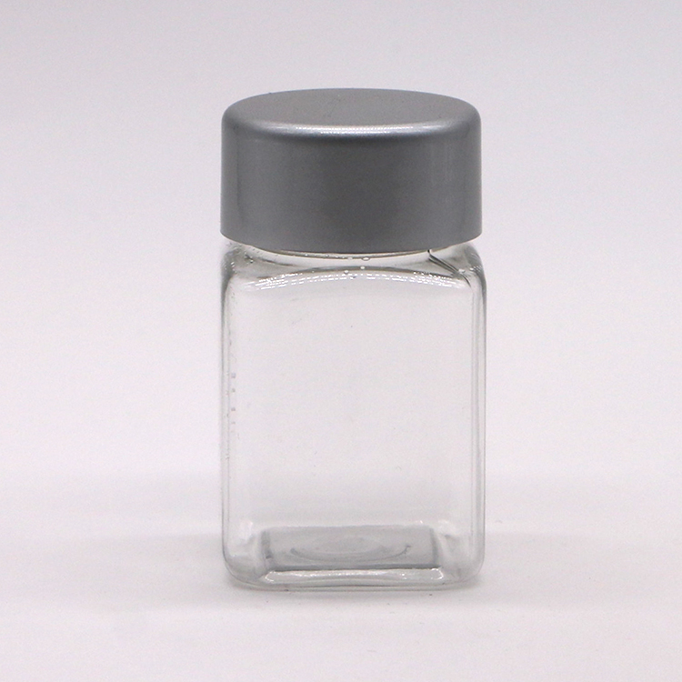 60ml PET Plastic Square Bottles with Plastic Screw Cap for Tablets Pill Capsule