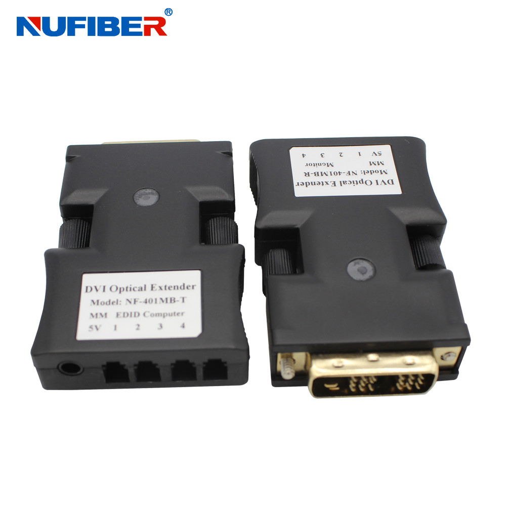 NUFIBER EDID SM 4core LC Dvi To Fiber Optic Converter 1000 Meters Distance DVI to Fiber Extender