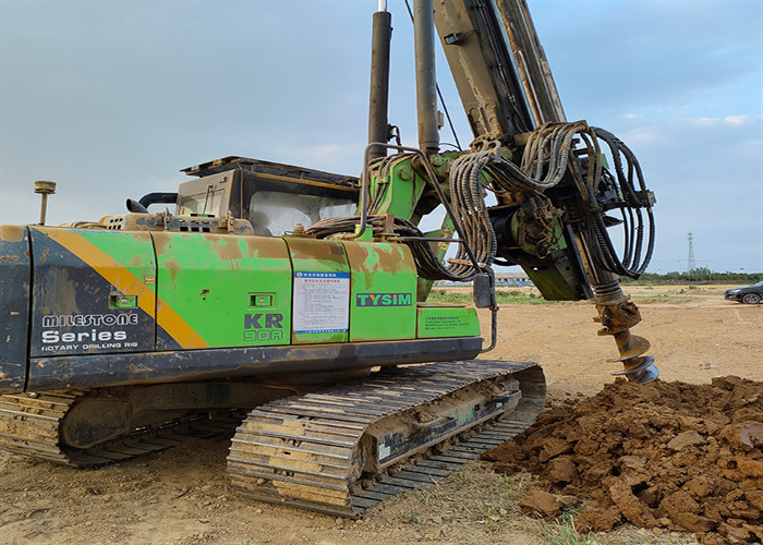 50kN Used 90° Piling Rig For Earth Drilling Diesel 30m/Min