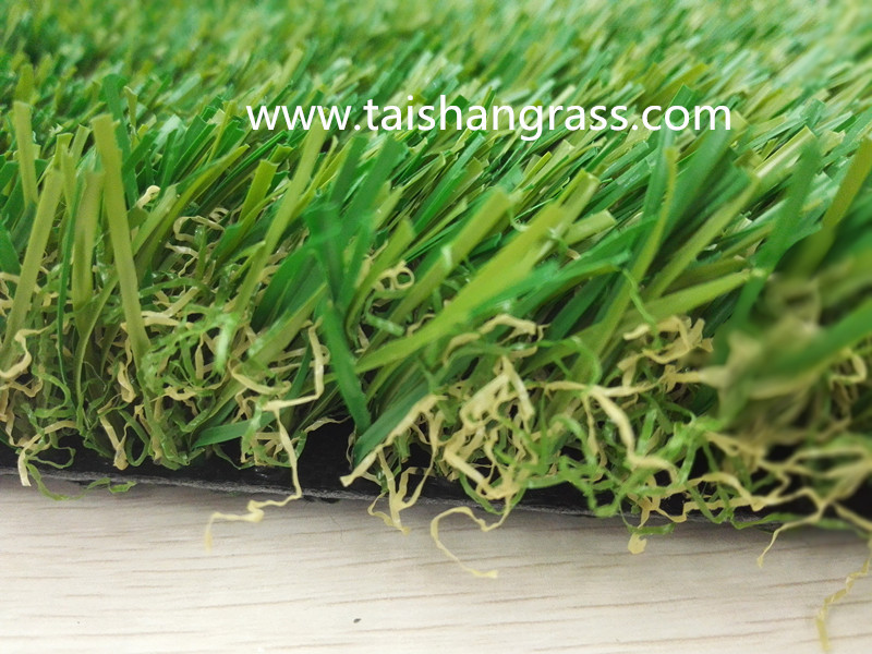 38mm Playground Artificial Grass High Density For Kindergartens 40mm Latex Coating Low Maintenance Anti Friction High Permeability