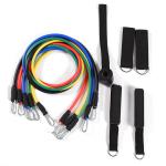 ZH 150lbs 11 Pcs Resistance Bands Set Bodylastics Fitness Equipment