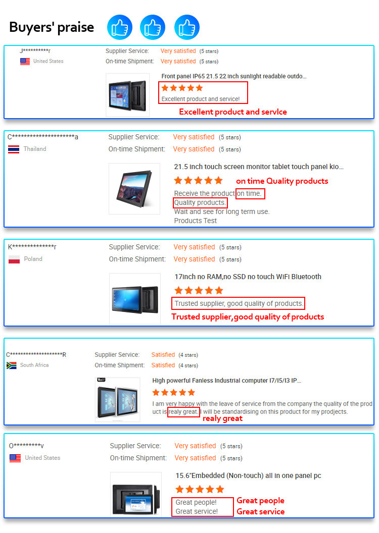 19 Inch WIN7 Industrial Pc Touch Screen Monitor , All In One Industrial Computer