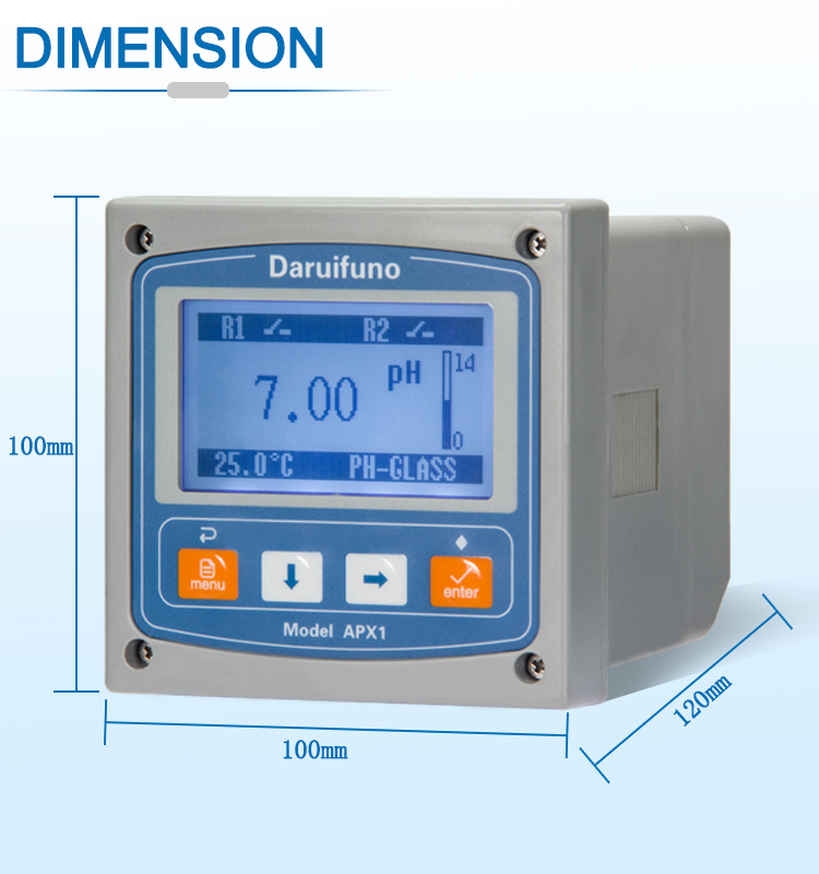 Calibration Value Modifiable IP66 PH Controller For Water Treatment Monitoring