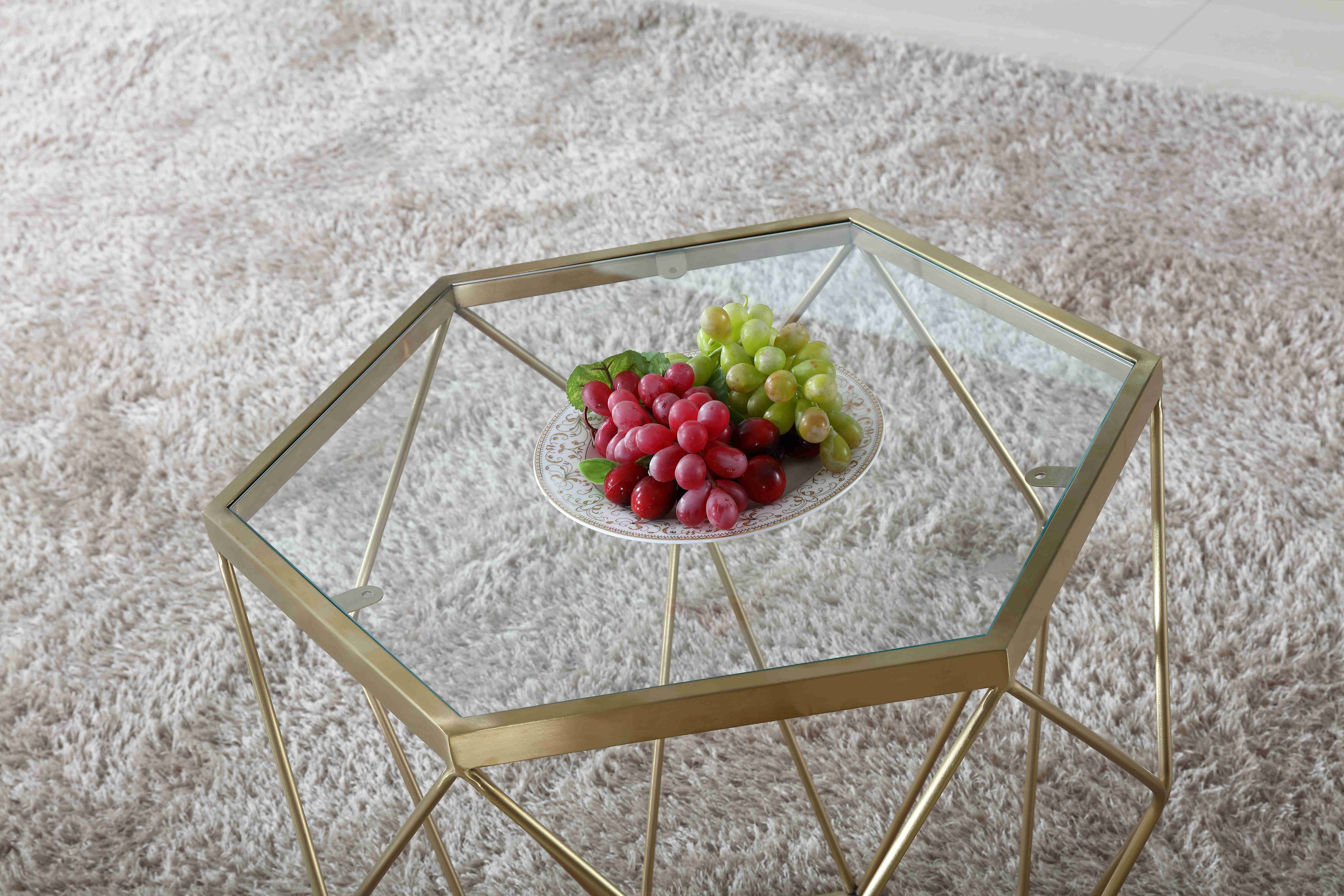 Stainless Steel Modern Glass Coffee Tables Stylish Tea Table Living Packing Pearl Room