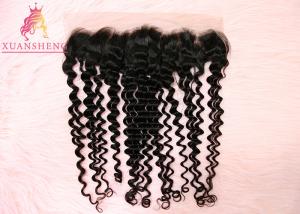 China Unprocessed Virgin 13x4 Lace Frontal Malaysian Curly Human Hair No Tangle wholesale
