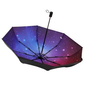 China Ladies Manual Open Super Mini pongee 3 Folding Umbrella wholesale