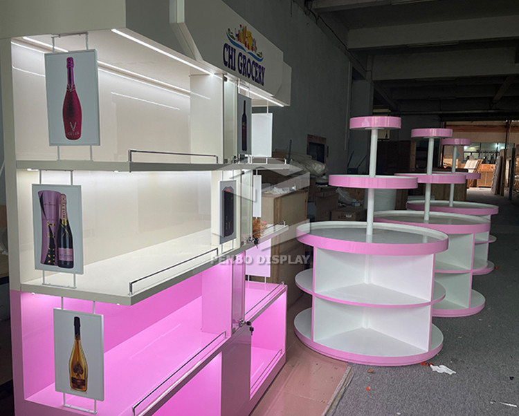 MDF Skincare Shop Cosmetics Display Showcaes Brushed Spay Painted