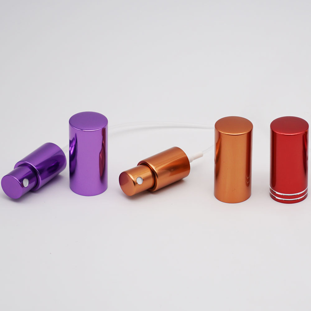 Travel Perfume Screw Spray Pump Aluminum Fine Mist Sprayer With Cap For Bottles
