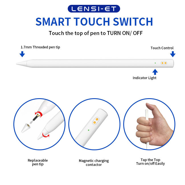 Triangle Active Tablet Stylus Pencil With Charging Case 13g