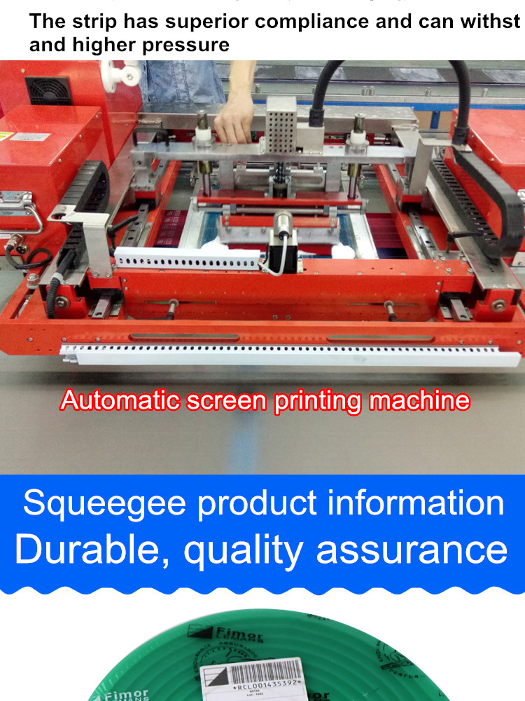 French FIMOR screen printing scraper / strip / rubber 50 * 9 / 65 degrees / 70 degrees / 75 degrees / 80 degrees
