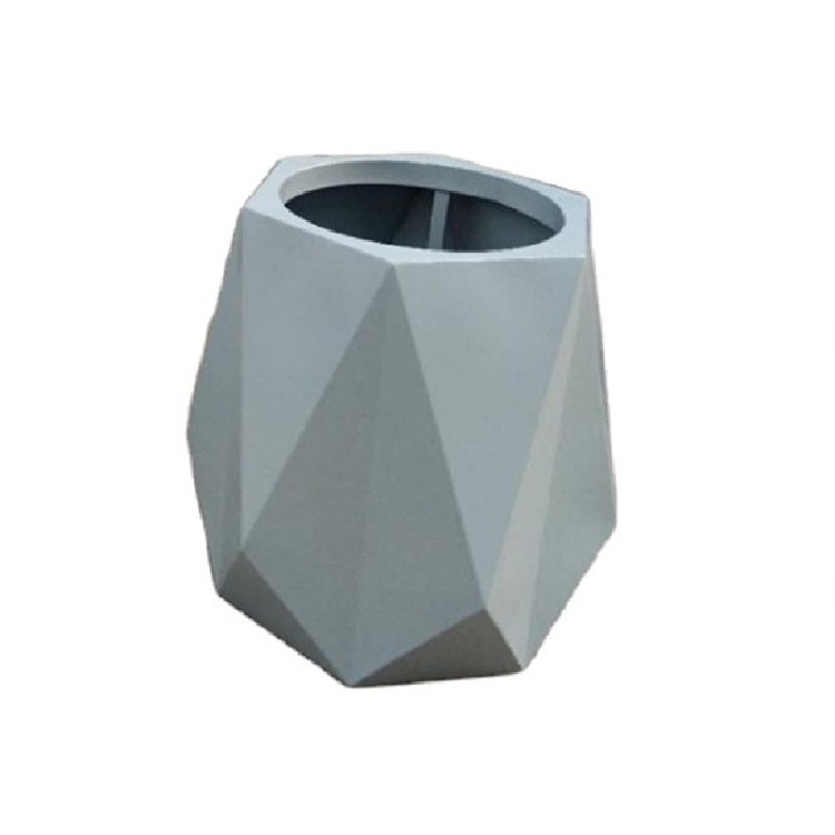 Small white irregular flower pots geometric modern planter