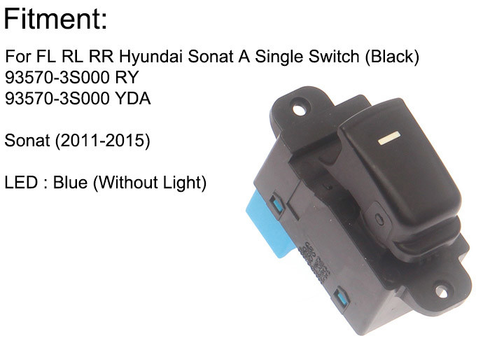 Auto Power window switch FR,RL,RR for Hyundai sonata 8 Single switch with light 2011-2015 OE 93570-3S000,93570-3S000RY
