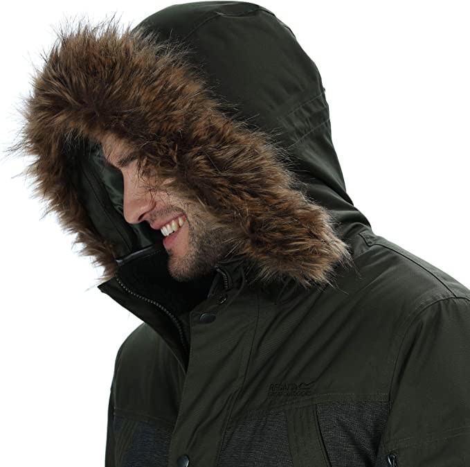 Artificial Fur Hooded Regatta Heavy Down Winter Down Jackets Machine Wash,