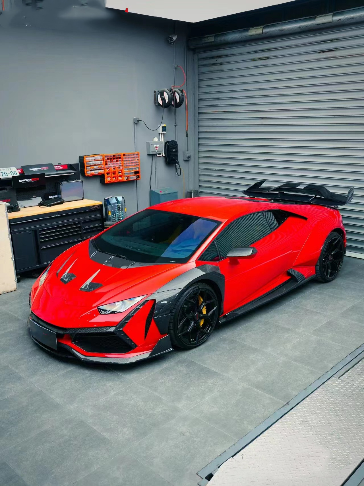 580 Lamborghini Carbon Fiber Body Kit DW Style Lp610 Body Kit Spoiler Widebody Kit