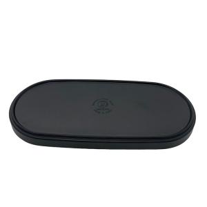 China 10'' Oval Melamine Salad Plate Matte Black Anti Scratch BSCI wholesale