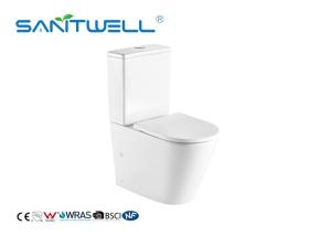 China Two Piece Rimless Close Coupled Toilet For Bathroom With European Style wholesale
