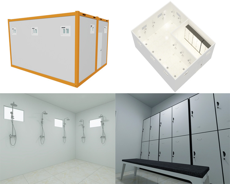 puerto rico cheap prefabricated 40ft container house bathroom