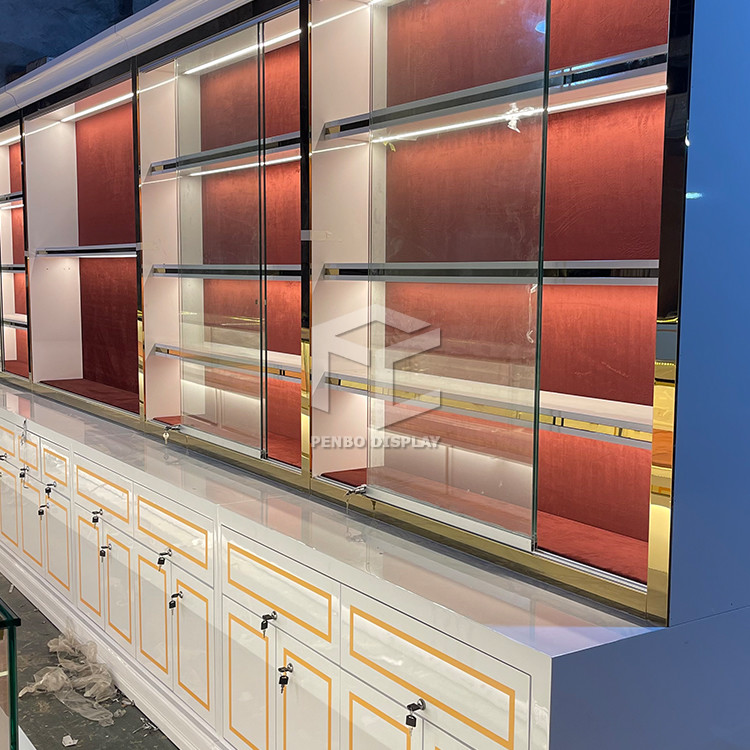 Spay Painting Jewelry Shop Furniture Two Drawers In Back