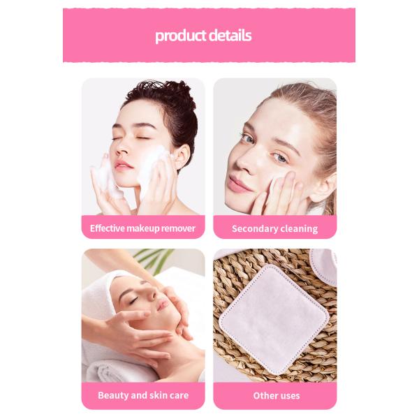 7.5*7.5cm Square Cotton Pads For Face Toner High Absorbent Square Face Pads
