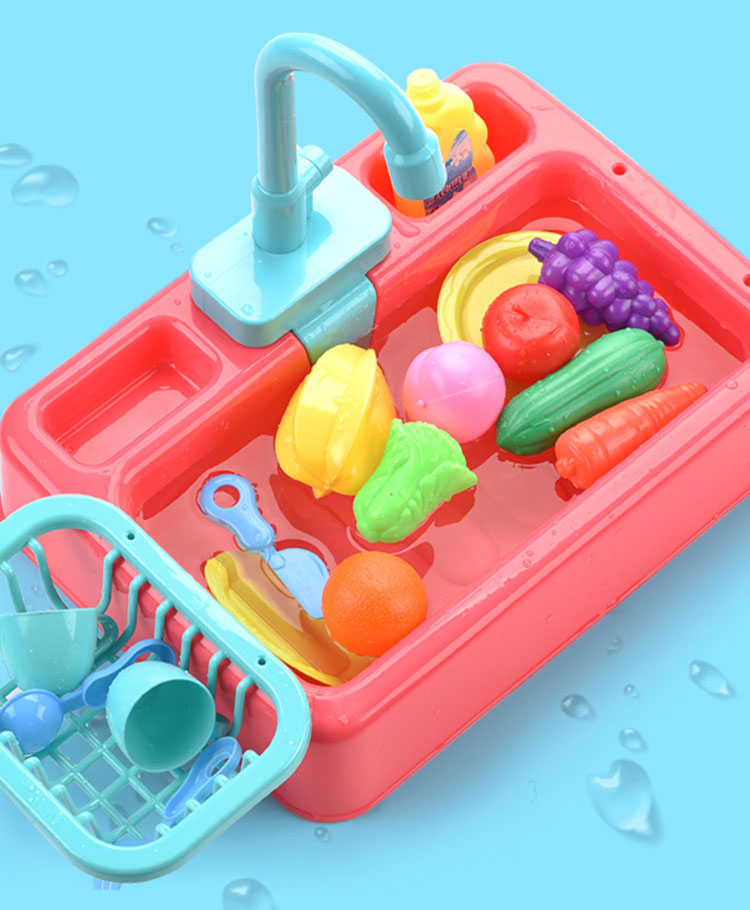 Electric Dishwasher Playing Toy Kitchen Toys Set for Boys Girls Age Range 2 to 4 Years