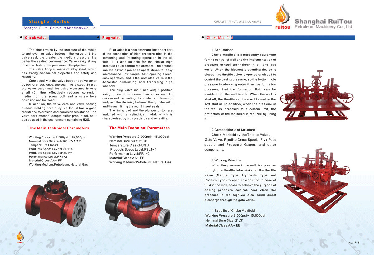 API 6A high pressure Plug Valve, API 6A /Wellhead/valve/Plug valve/Plug valve repair kits