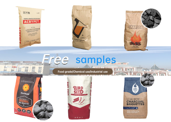 Custom Sewn Open Mouth Multiwall Paper Bags For Dispersible Polymer Powders