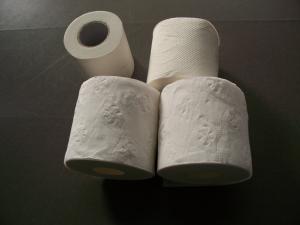 China Embossed Virgin White Toilet Tissue Paper Roll , 2ply wholesale