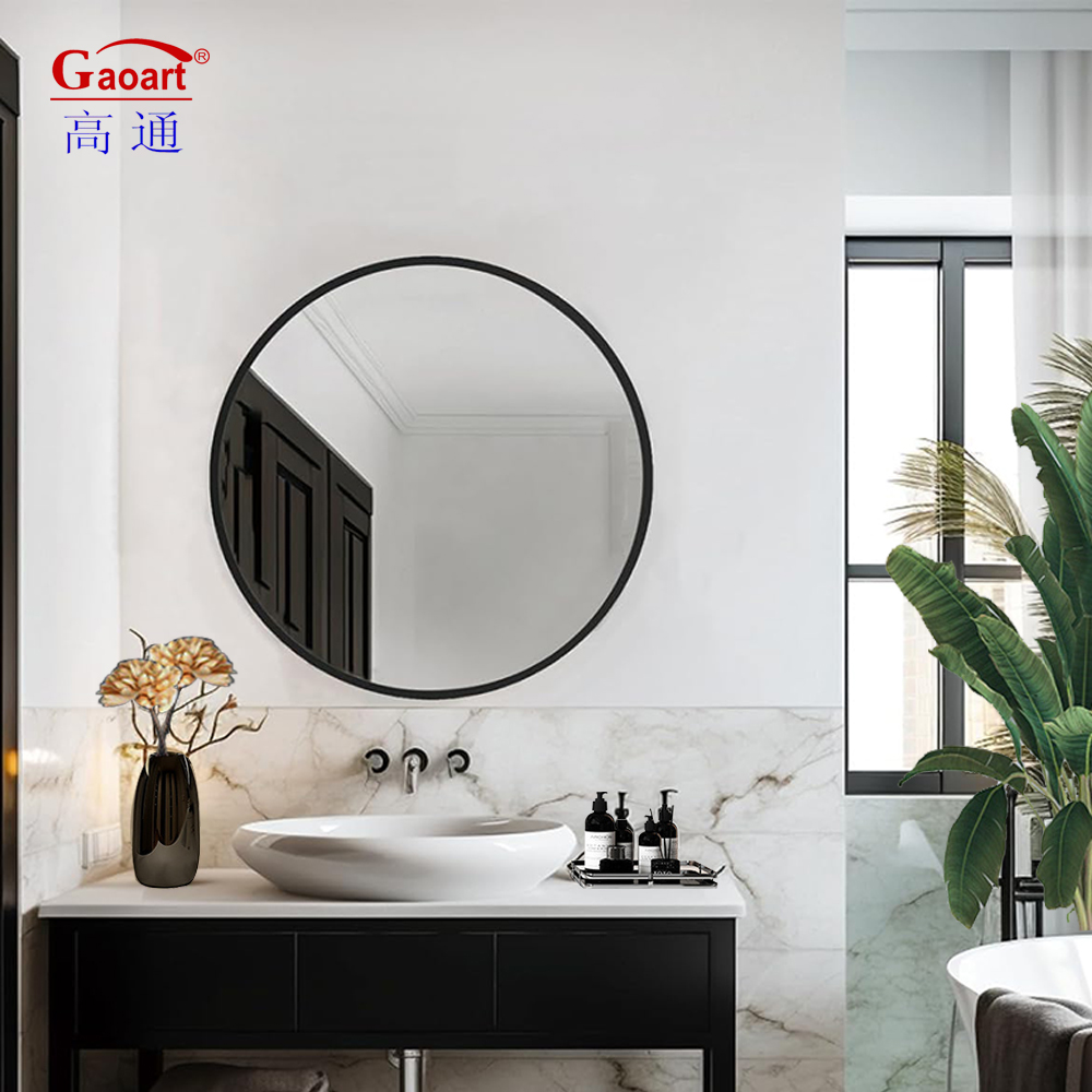 Nordic Silver Design Unbreakable Glass Mirror in Oval Style with Customized Size