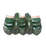 Temple Roofing Ceramic Material Chinese Antique Green Glazed Roof Tiles