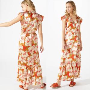 China Boho Hibiscus Wrap Maxi Women Dress wholesale