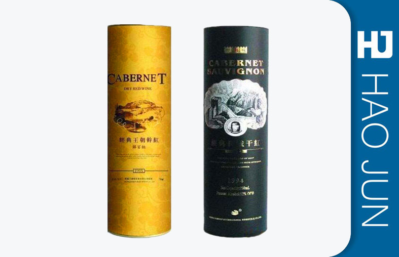 Brown Packing Cardboard Wine Tubes Cylinder / Round Shaped For Gift