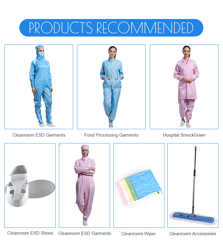 98% Conductive PE SMS Dust Free ESD Cleanroom Coverall
