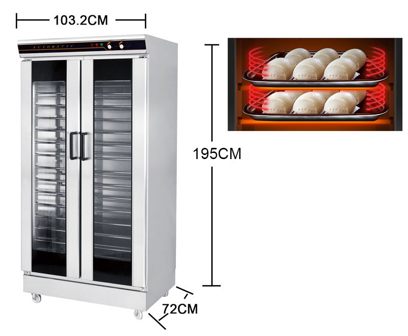 Precise Temperature Multifunctional 32 Trays Bread Proofer for Dough Fermentation