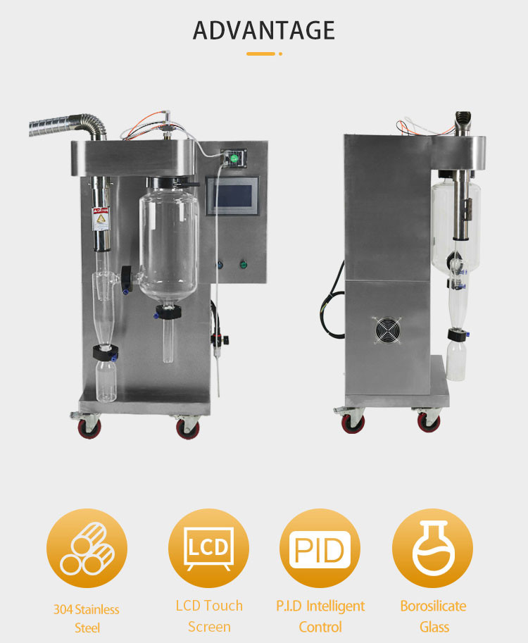 2l Stainless Steel Centrifugal Atomizer Spray Dryer Lab Small Scale Mini For Instant