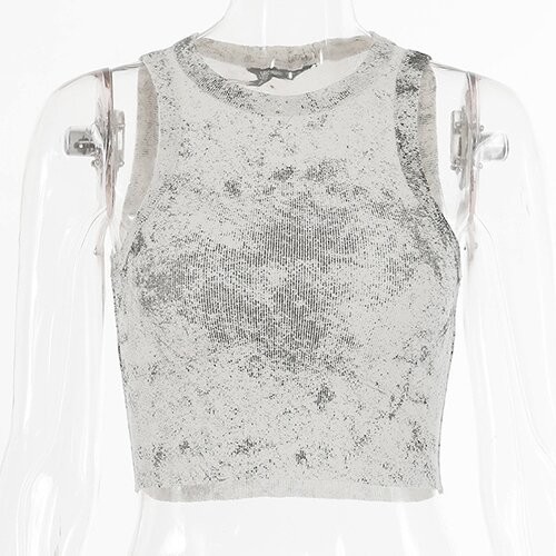 OEM maufactory European and American polyester new long -sleeved V -neck loose band -dyeing printed short T -shirt w
